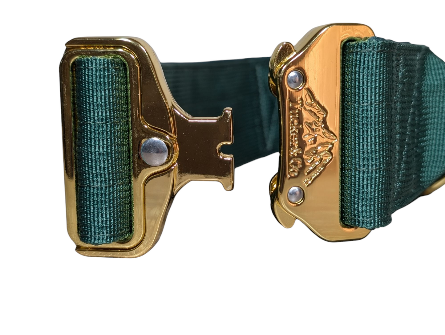 Tucker&Co London Tactical Collar with Handle in Emerald Green.