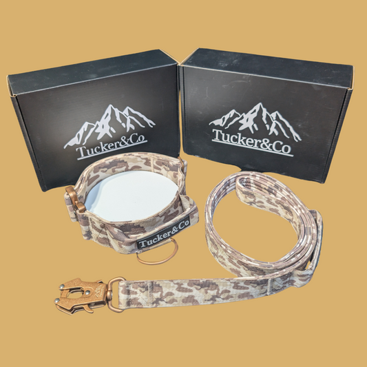 TUCKER & CO CAMO DESERT SPECIAL EDITION COLLAR AND LEAD