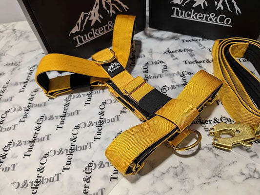 Mustard Tri Harness Anti Pull - Adjustable with Handle