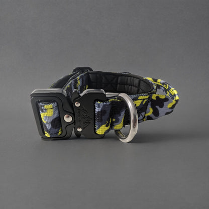 Tucker&Co Camo Yellow/Grey Puppy Collar 2.5CM with Handle