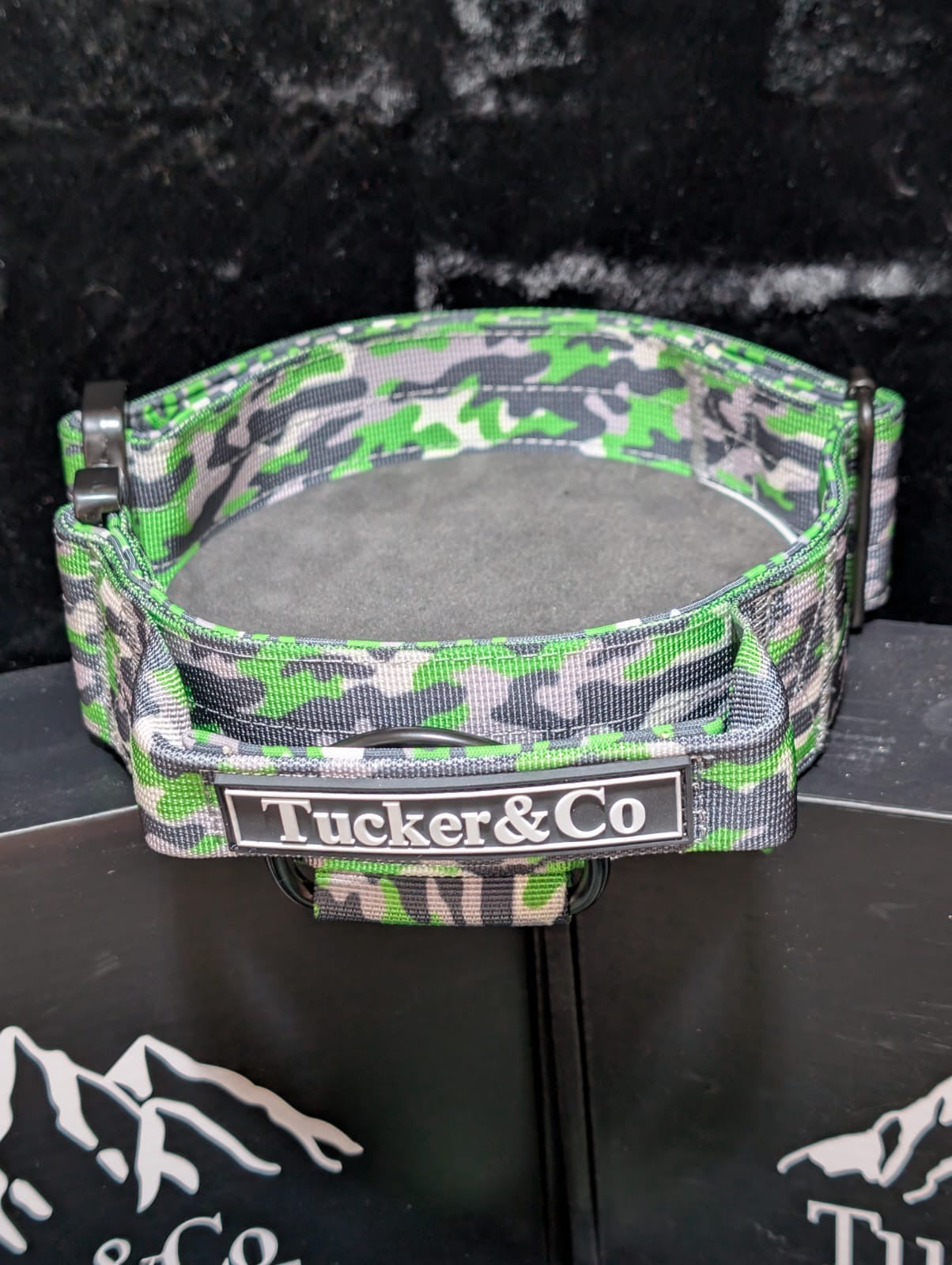 Tucker&Co Camo Lime Green full matching set - Collar Lead & Harness