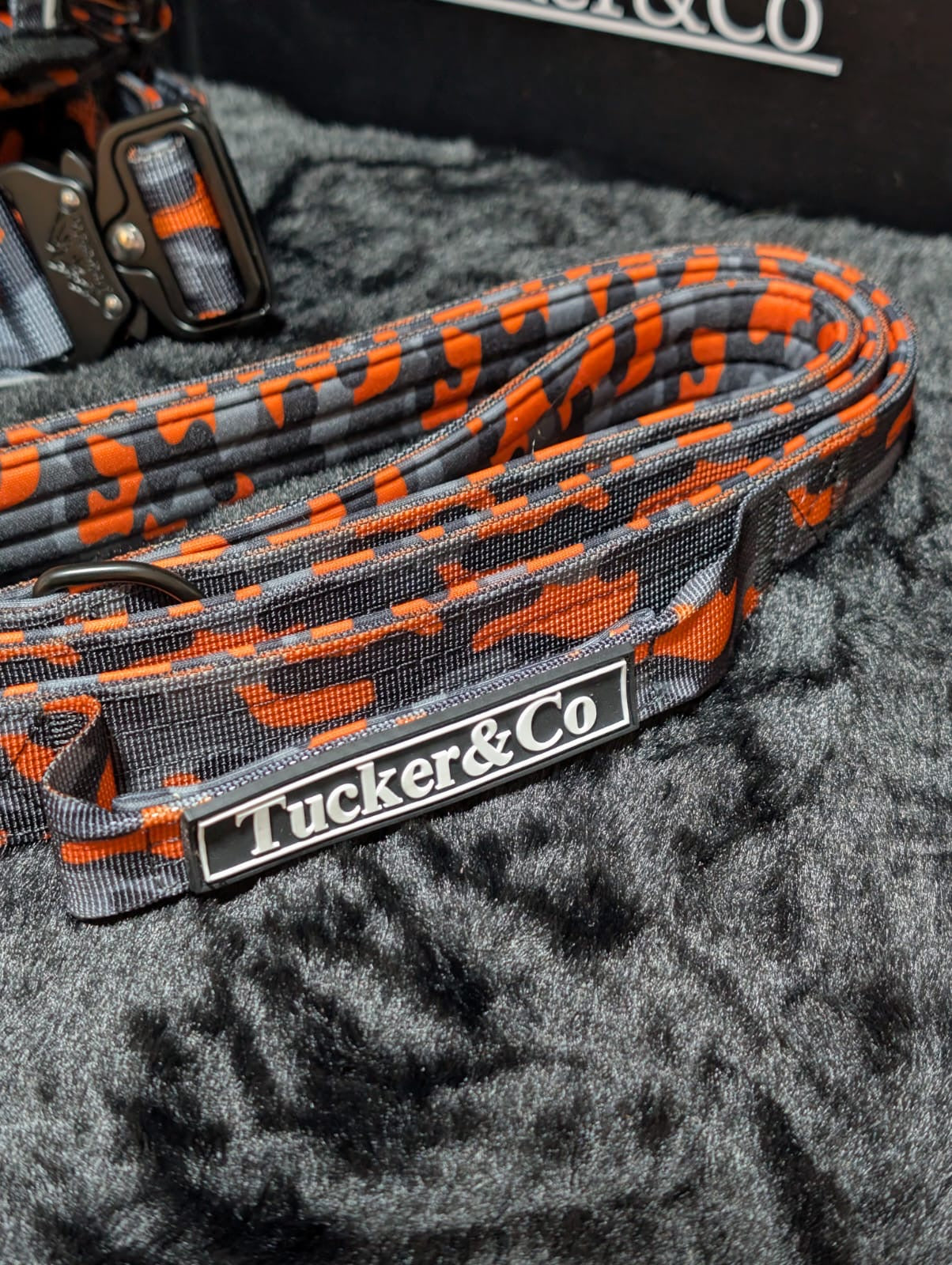 Tucker&Co Camo Orange full matching set - Collar Lead & Harness