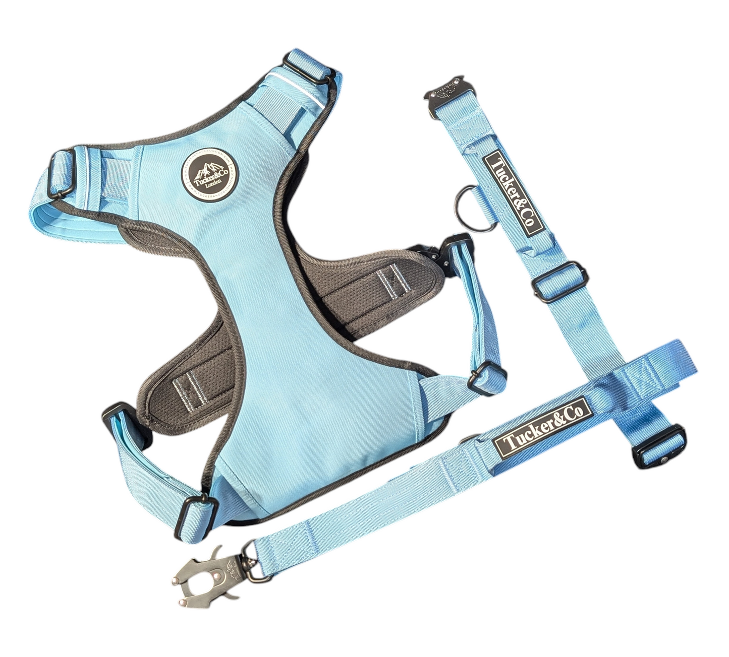 Tucker&Co Sky Blue full matching set - Collar Lead & Harness