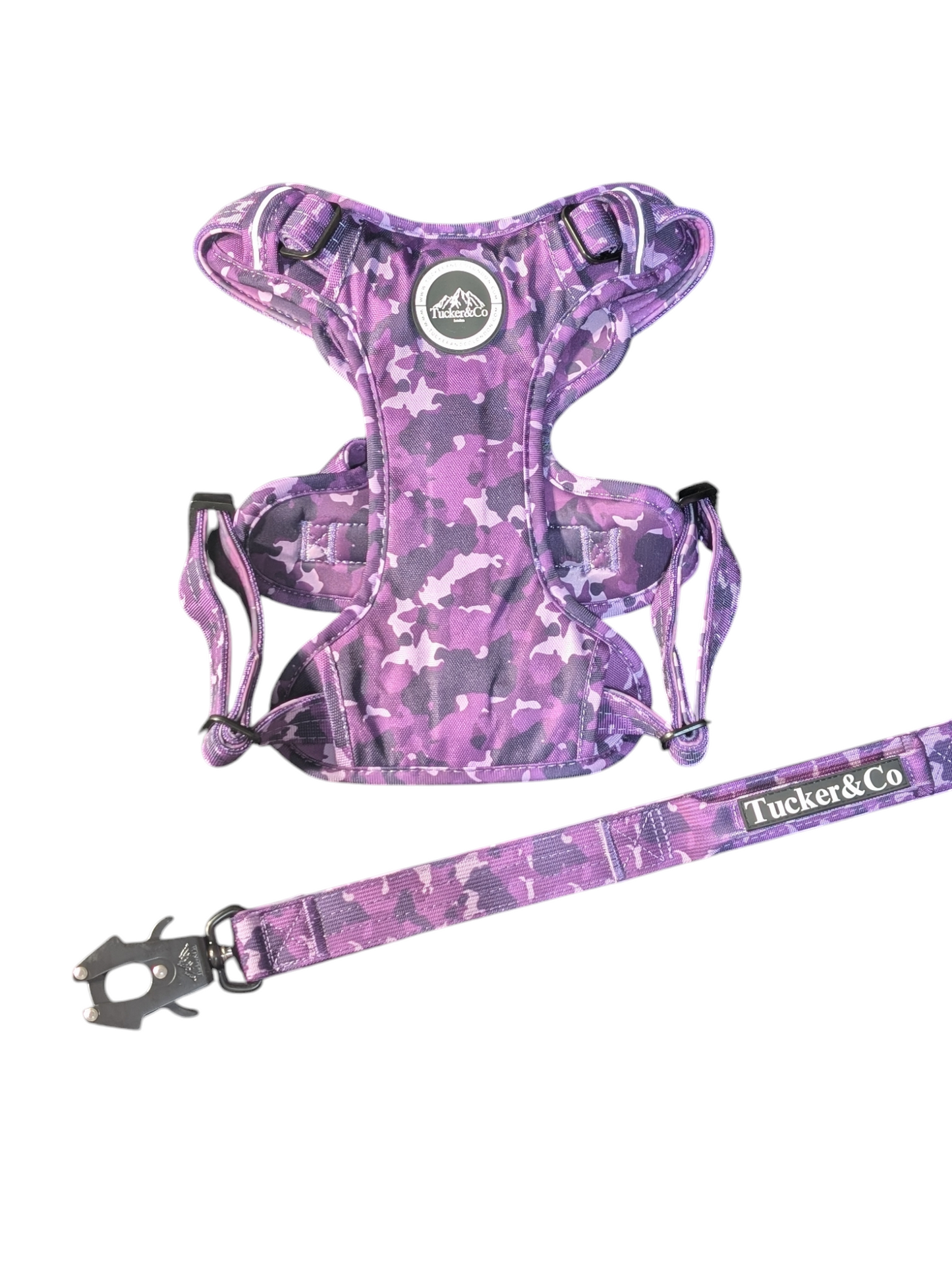 CAMO PURPLE TACTICAL HARNESS AND LEAD