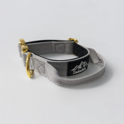 Tucker&Co Grey Puppy Collar 2.5CM with Handle