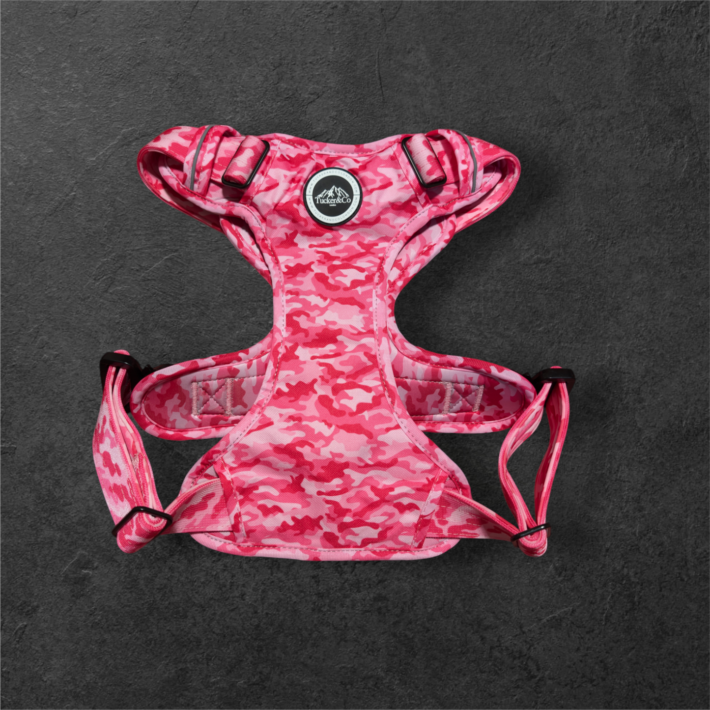 Camo Pink & Black Harness