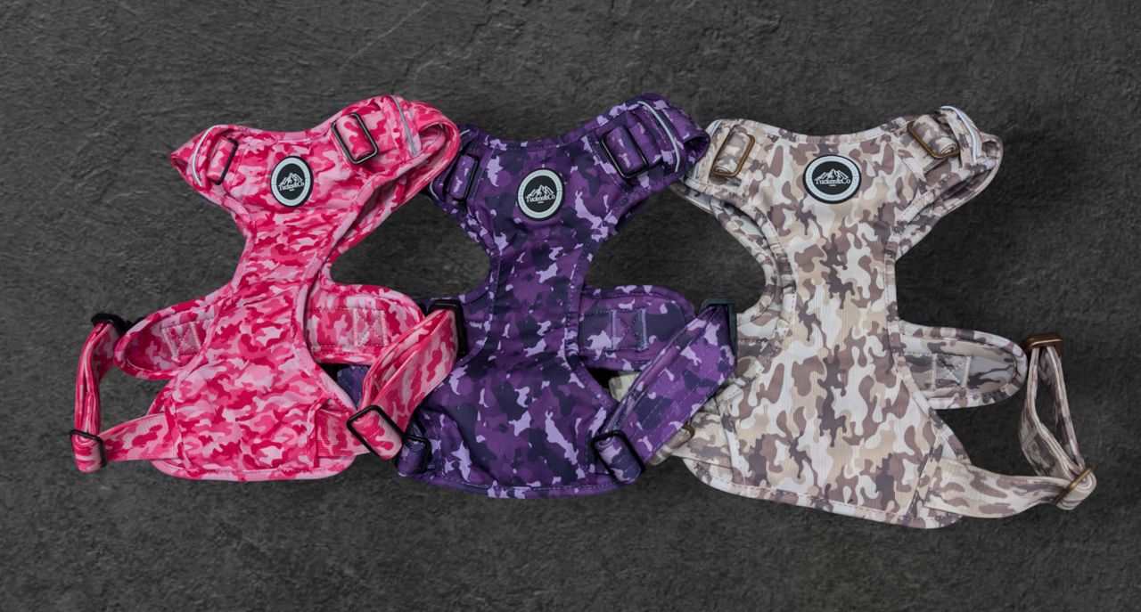 Camo Purple & Black Harness